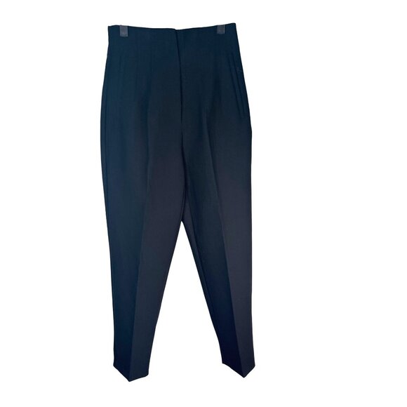 ZARA High-Waisted Black Small Trousers Fit Polyester Viscose Blend Tailored - Picture 9 of 13